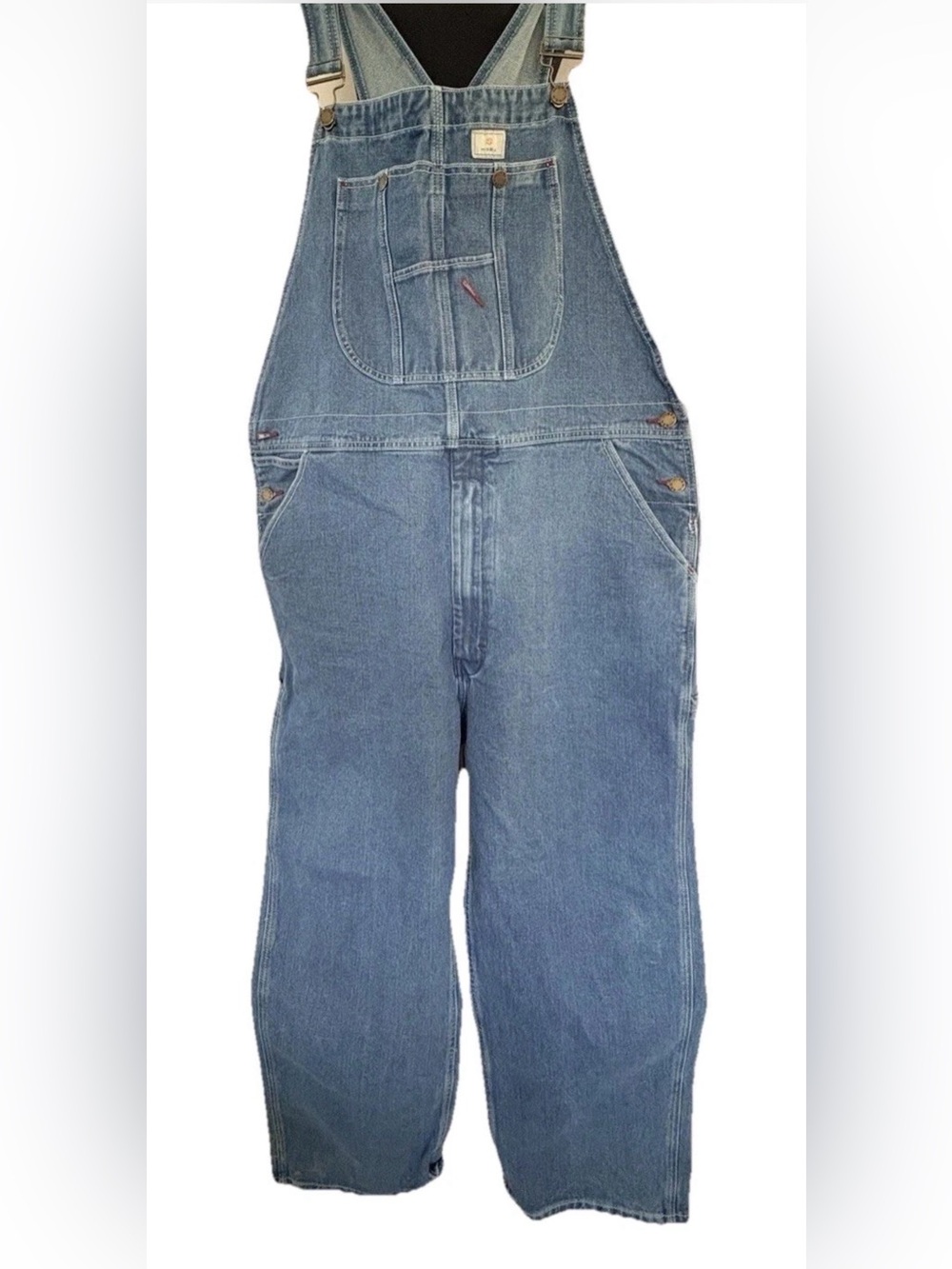 HISEA Men Denim Bib Overalls Relaxed Fit Workwear,Country, Farm, Work wear